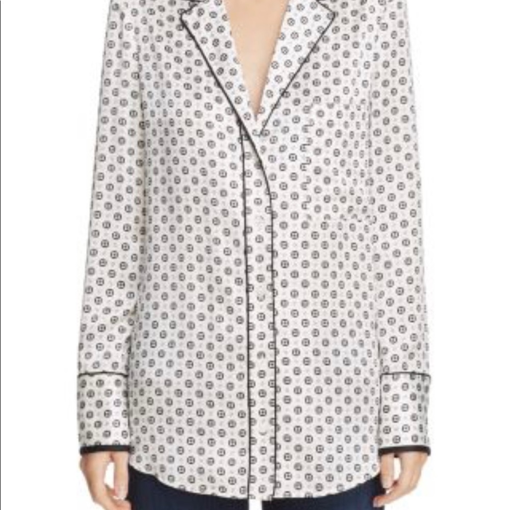 Frame Pajama Style Silk Button Down